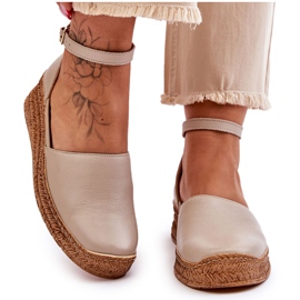 Lemar Espadrile din piele de damă Sandale Bej Moise Lemar Espadrile din piele de damă Sandale Bej Moise