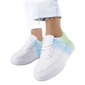 PA1 Adidași cu platformă alb și verde de la Lance albastru