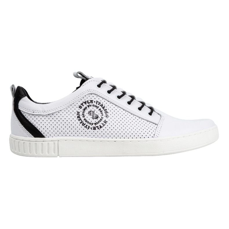 Polbut Pantofi casual barbati din piele 2121P/2 alb