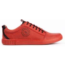 Polbut Pantofi casual barbati din piele 2121P/2 rosii roșu Polbut Pantofi casual barbati din piele 2121P/2 rosii roșu