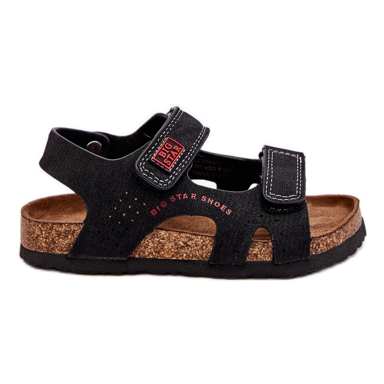Sandale cu velcro ușoare pentru copii Big Star LL374141 Negru