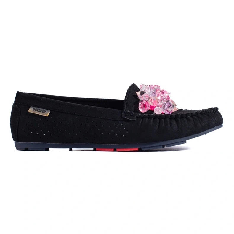 Mocasini Shelovet de dama din piele intoarsa neagra negru