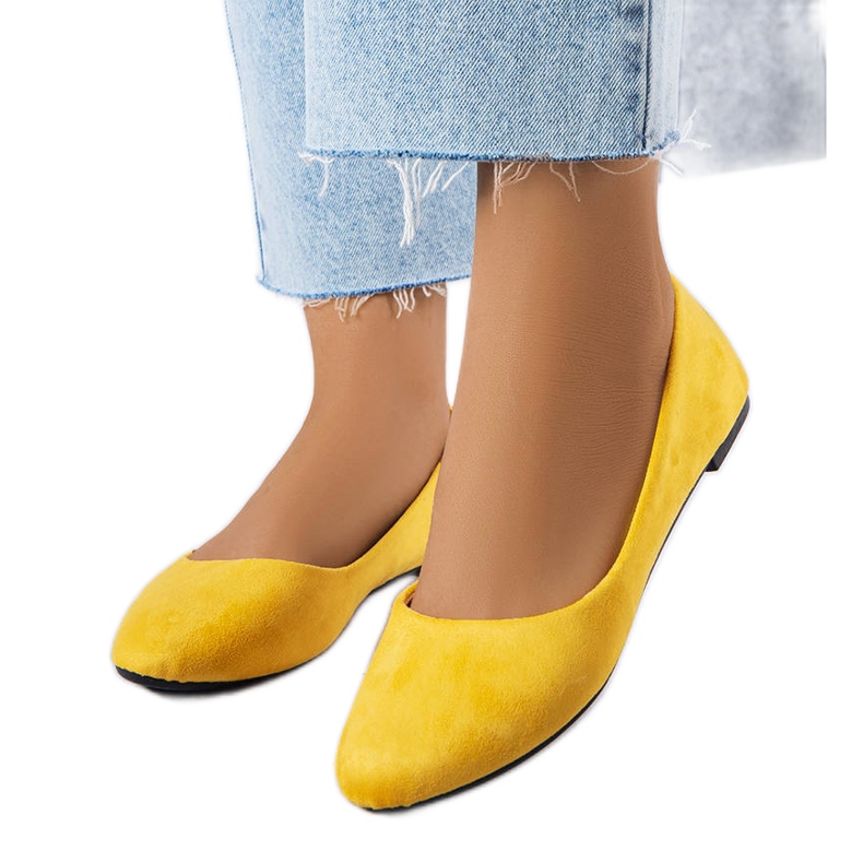 BM Balerini galbeni din piele intoarsa ecologica de la Donatien