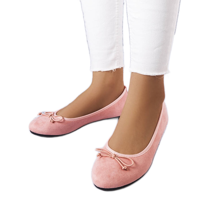 BM Balerini roz cu fundita Chandonnet BM Balerini roz cu fundita Chandonnet