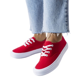 Adidași din material roșu Fantina Adidași din material roșu Fantina