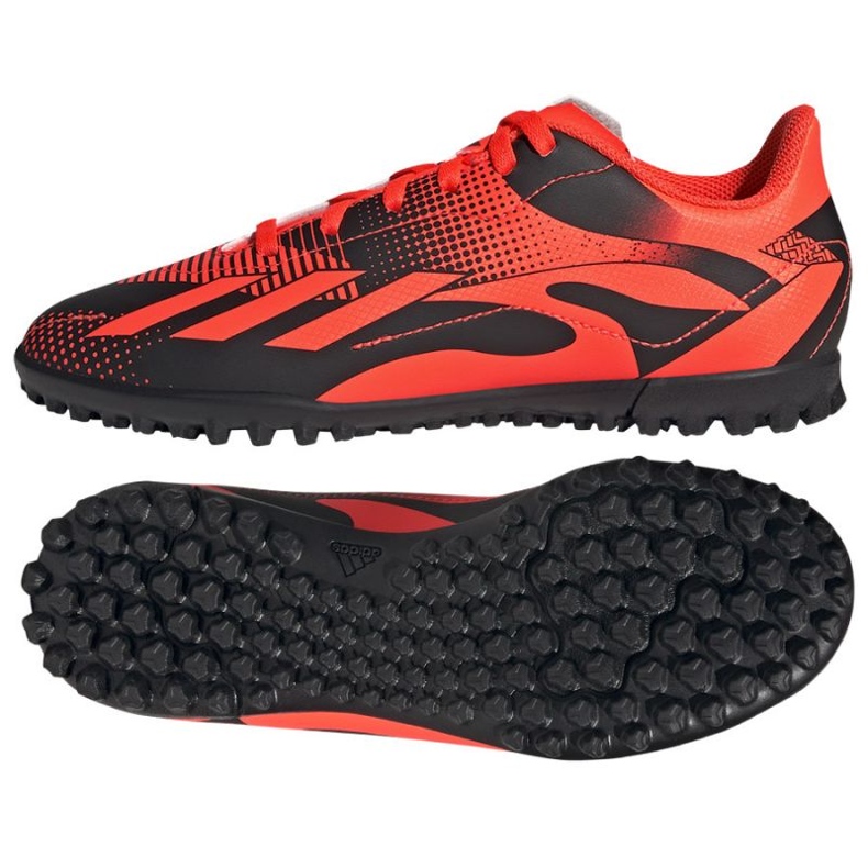 Pantofi de fotbal Adidas X Speedportal Messi.4 Tf Jr GZ5136 portocale portocale si rosii