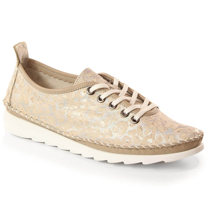Pantofi sport de dama lejeri din piele bej Artiker 52C0691