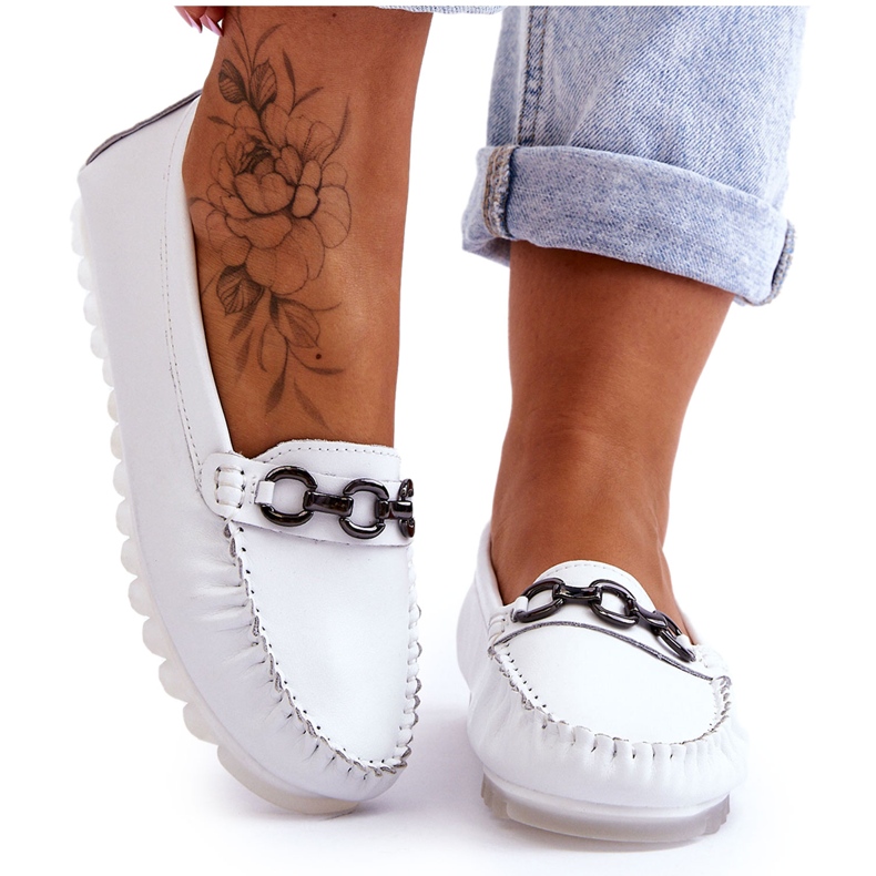 Vinceza Mocasini confortabili din piele de dama alb Miguel Vinceza Mocasini confortabili din piele de dama alb Miguel