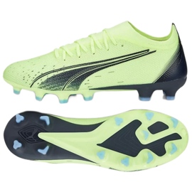Pantofi de fotbal Puma Ultra Match FG/MG M 106900 01 acvamarin verde