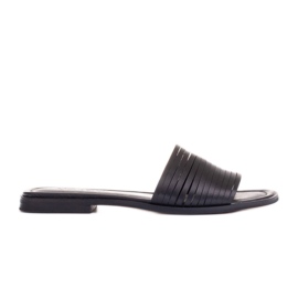 Marco Shoes Papuci cu bretele negru Marco Shoes Papuci cu bretele negru