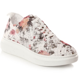 Pantofi dama din dantela cu flori multicolore Artiker 52C2480
