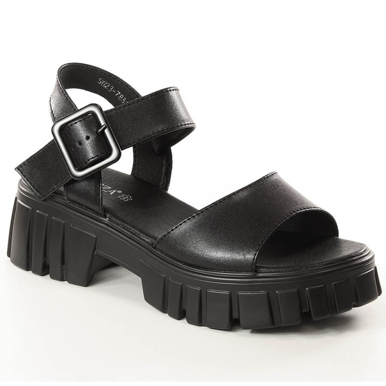 Sandale de dama negre cu platforma Vinceza SG23-7852 negru