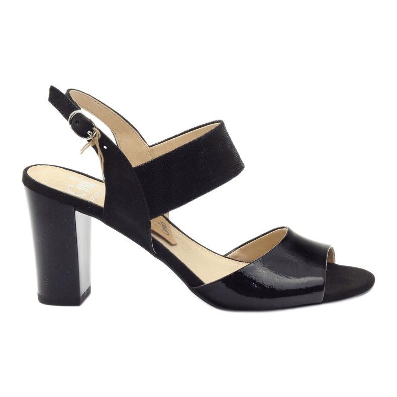 Caprice sandale lacuite pantofi dama 28307 negru