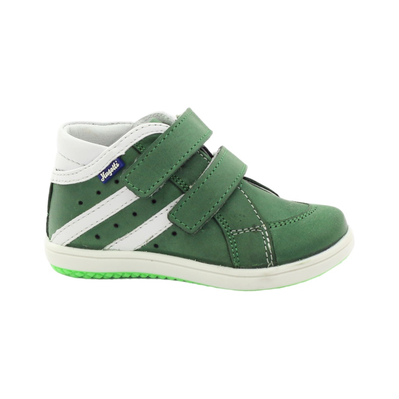 Pantofi din piele verde Hugotti alb