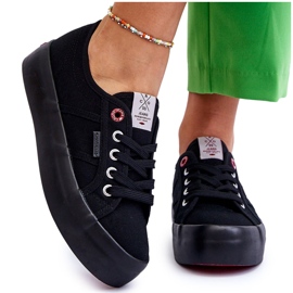 Pantofi de damă cu platformă Cross Jeans LL2R4039 Negru