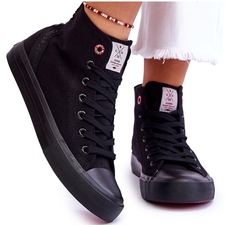 Cross Jeans Pantofi de damă Classic High Top Jeans Cross LL2R4088C Negru Cross Jeans Pantofi de damă Classic High Top Jeans Cross LL2R4088C Negru