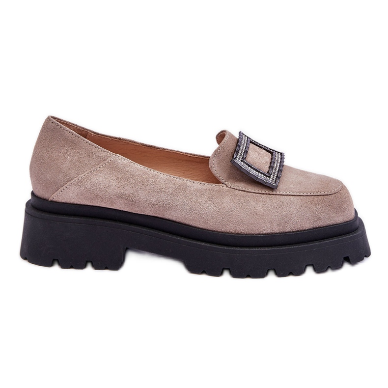FILIPCZYK Mocasini confortabili din piele intoarsa bej Agathe FILIPCZYK Mocasini confortabili din piele intoarsa bej Agathe