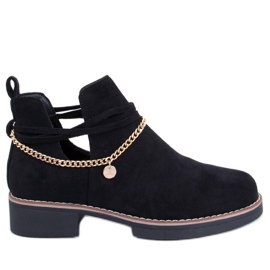 BM Cizme decupate de primăvară Sienna Black negru