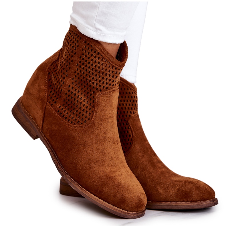 S.Barski Ghete Dama De piele intoarsa Pana Ascunsa Camel Solene maro S.Barski Ghete Dama De piele intoarsa Pana Ascunsa Camel Solene maro