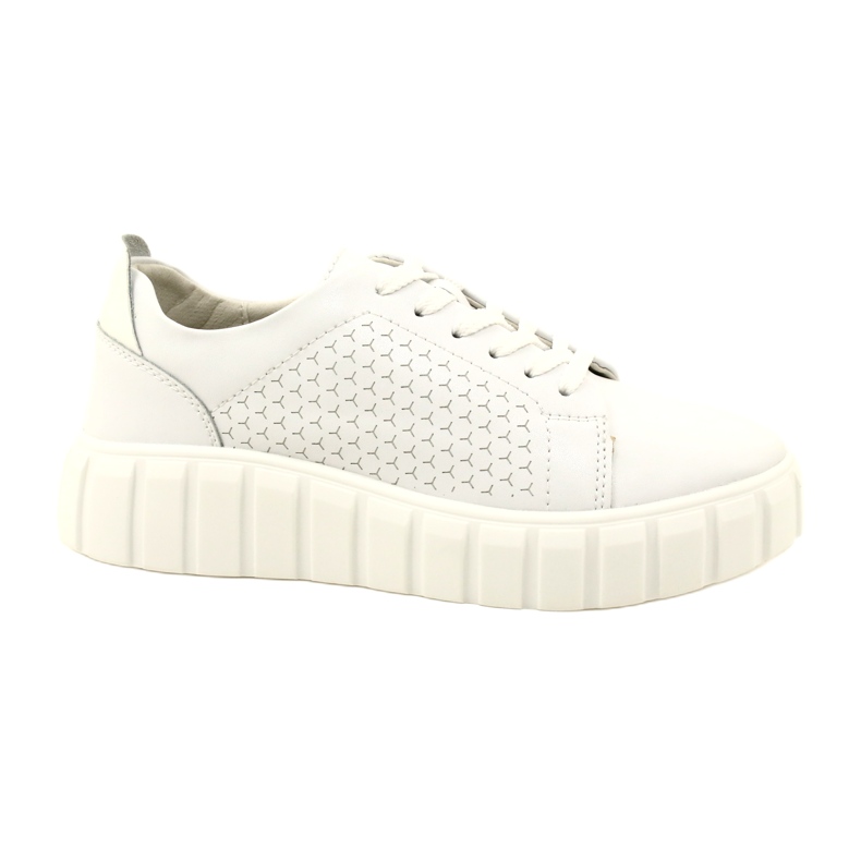 Pantofi de sport alb cu legat din piele Evento 23PB32-5739 Pantofi de sport alb cu legat din piele Evento 23PB32-5739