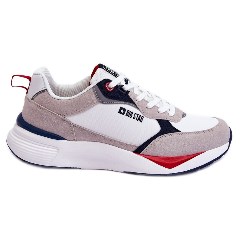Pantofi sport pentru bărbați cu spumă cu memorie Big Star LL174235 alb-gri Pantofi sport pentru bărbați cu spumă cu memorie Big Star LL174235 alb-gri