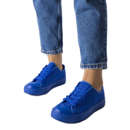 Adidași albaștri din țesătură de la Thibodeau albastru Adidași albaștri din țesătură de la Thibodeau albastru