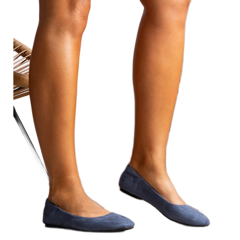 Balerini din piele ecologică bleumarin de la Jules albastru