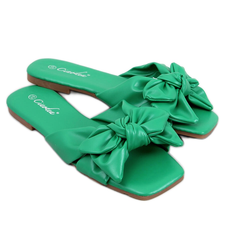 BM Papuci Minnen Green cu fundă verde