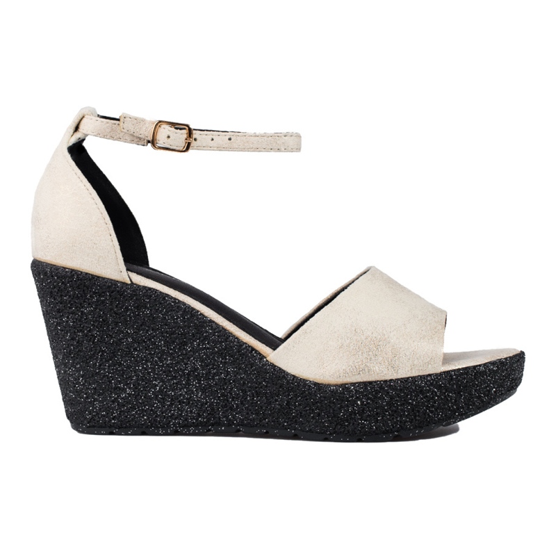 Sandale de damă Shelovet bej cu pană înaltă