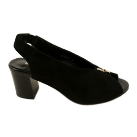 Sandale pentru femei pe Daszyński Post SA169-6 Negru Sandale pentru femei pe Daszyński Post SA169-6 Negru