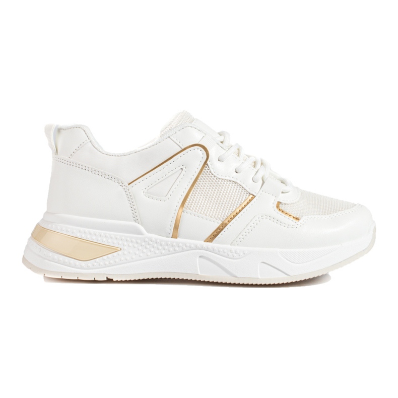 Adidași albi de damă pe o talpă groasă Shelovet