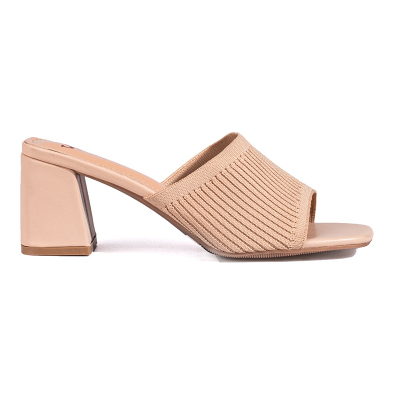 Papuci textile dama Shelovet bej