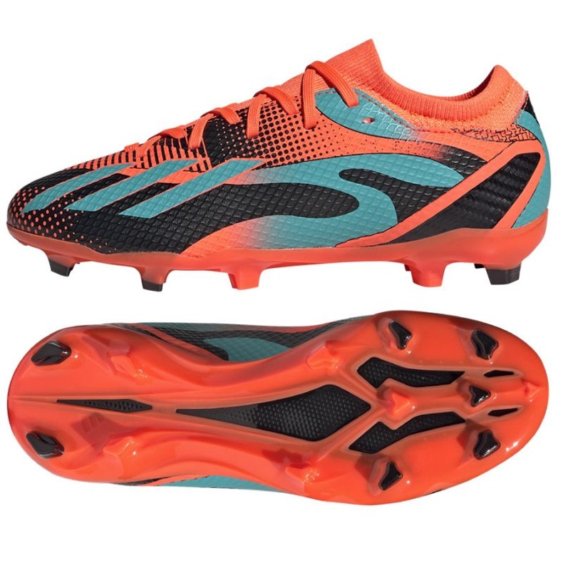 Pantofi de fotbal Adidas X Speedportal Messi.3 Fg Jr GZ5145 portocale portocale si rosii