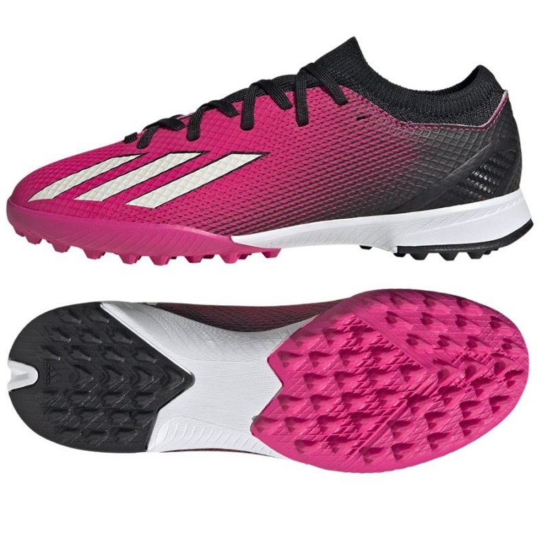 Pantofi de fotbal Adidas X Speedportal.3 Tf Jr GZ2465 roz trandafiri și violete