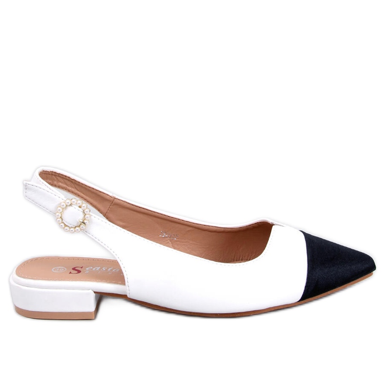 Seastar Sandale cu toc deschis de la Sanaz White alb