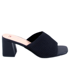 Seastar Greet Sandale negre cu toc negru Seastar Greet Sandale negre cu toc negru