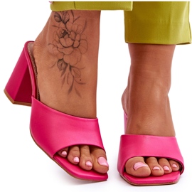 FJ1 Papuci Clasici Piele Dama Fuchsia Loara roz