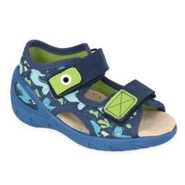 Pantofi copii Befado pu 065X163 albastru marin albastru verde