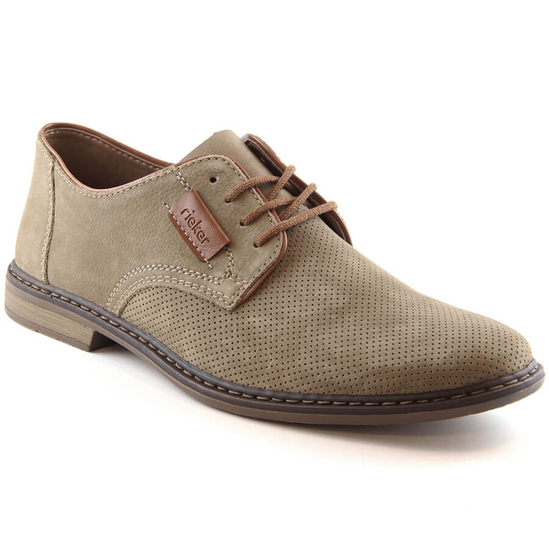 Pantofi pentru bărbați din piele maro deschis Rieker 13439-25 Pantofi pentru bărbați din piele maro deschis Rieker 13439-25
