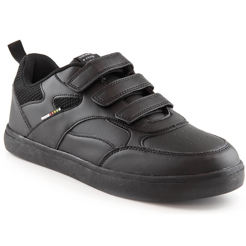 Pantofi sport barbati Black American Club 148/23 cu velcro negru Pantofi sport barbati Black American Club 148/23 cu velcro negru
