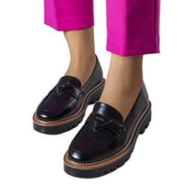 Jacquenett black lords cu branț din piele negru Jacquenett black lords cu branț din piele negru