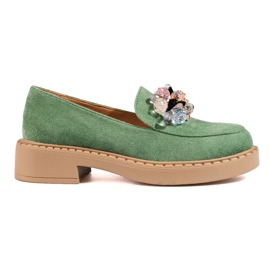 W. Potocki Mocasini de dama din piele intoarsa Potocki verde W. Potocki Mocasini de dama din piele intoarsa Potocki verde