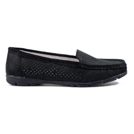 Mocasini de dama din piele neagra Vinceza negru