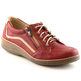 Pantofi de dama comozi din piele rosu Helios 411 roșu Pantofi de dama comozi din piele rosu Helios 411 roșu