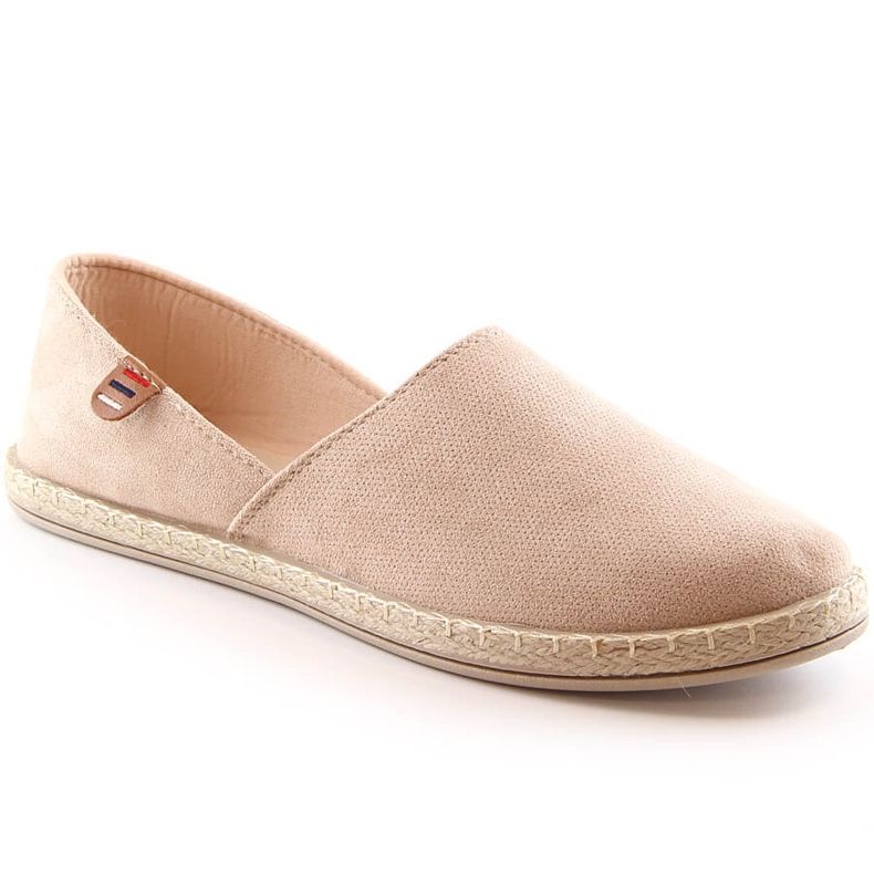 Espadrile cu slip-on damă din piele intoarsa bej Vinceza 34591
