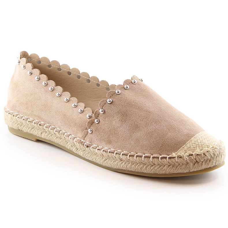 Espadrile de damă cu slip-on bej Vinceza 34595