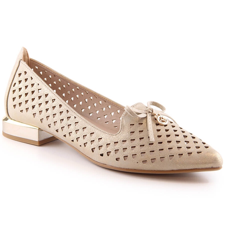 Pantofi ascuțiți aurii pentru damă Jezzi ASA178-5 de aur