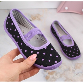 Papuci de balerină pentru fete pentru grădiniță și școală Nazo N006ABW negru