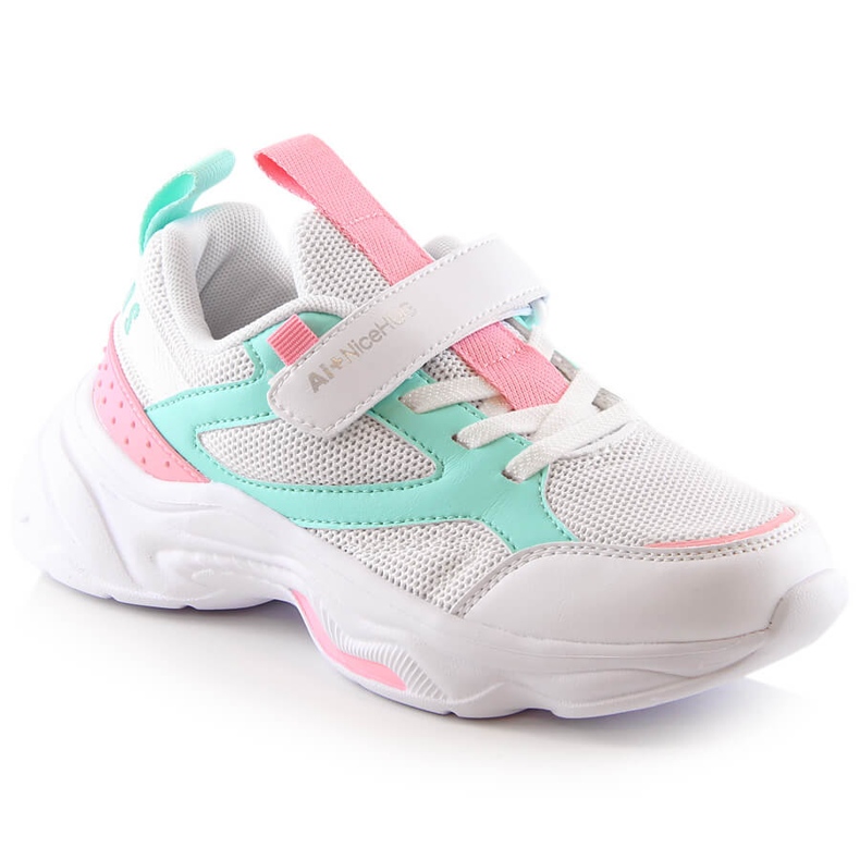 Atletico Pantofi sport pentru fete cu velcro alb AbcKids B011310235 Atletico Pantofi sport pentru fete cu velcro alb AbcKids B011310235