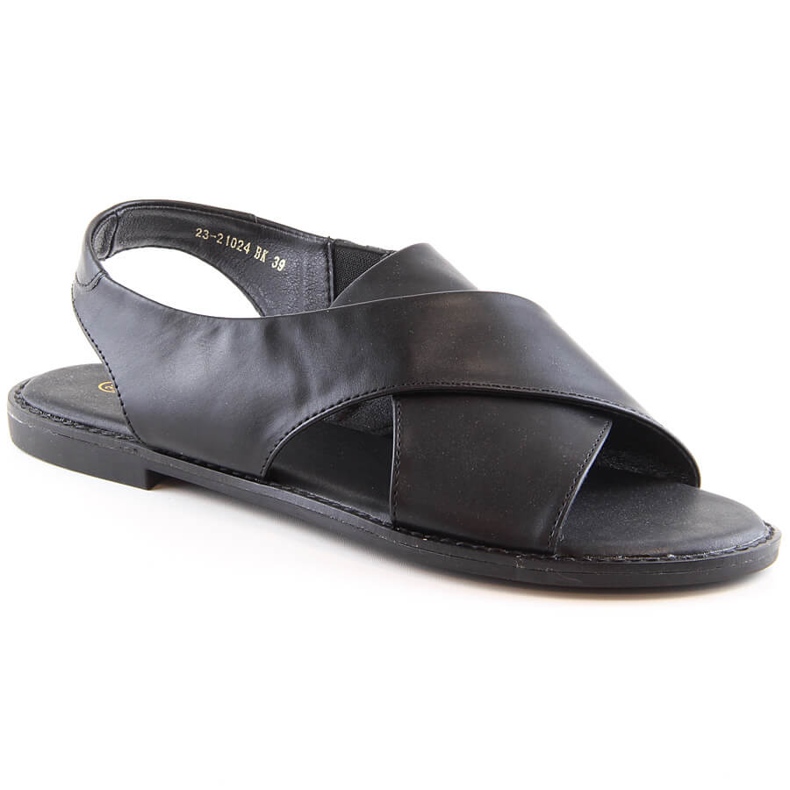 Sandale plate de damă cu slip-on, negre Potocki YQ21024 maro Sandale plate de damă cu slip-on, negre Potocki YQ21024 maro